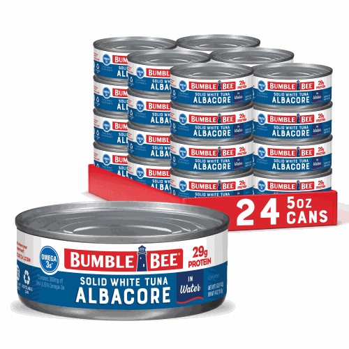 Bumble Bee Solid White Albacore Tuna in Water, 5 oz Can (Pack of 24)