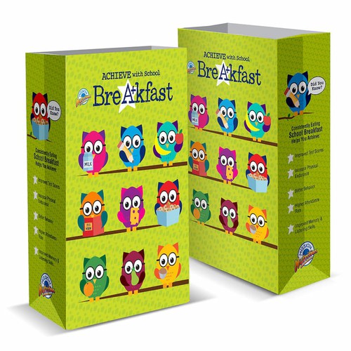 Super Sack Paper Bags - Achieve with School Breakfast, 250ct