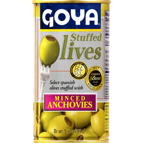 Goya Stuffed Olives with Minced Anchovies 5.25 oz
