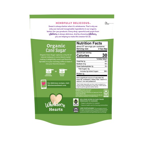 Organic Sugar 12/16 oz
