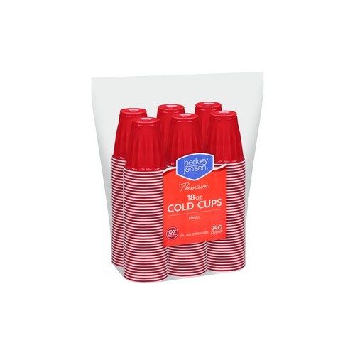 Berkley Jensen 18-Oz. Plastic Cups, 240 ct. - Red