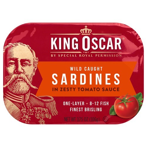 King Oscar Sardines 1L Zesty Tomato 12/3.75