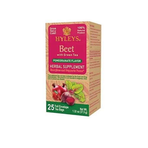 25 Ct Hyleys Beet With Green Tea - Pomegranate Flavor
