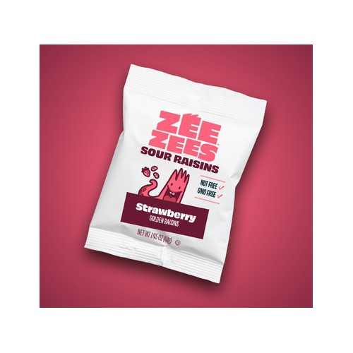 Zee Zees Sour Raisins, Strawberry 1.45 oz