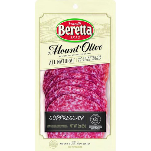 Mount Olive Soppressata Natural Low Sodium 12X3 Oz Ap