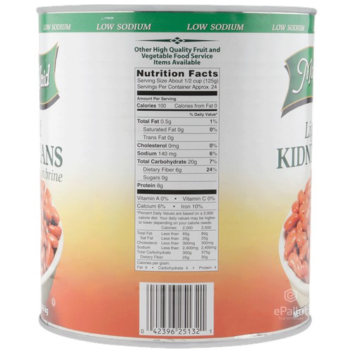 Light Red Kidney Beans Low Sodium in Brine