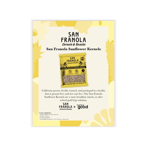 San Franola Roasted Salted Sunflower Kernels - 1oz/1MA