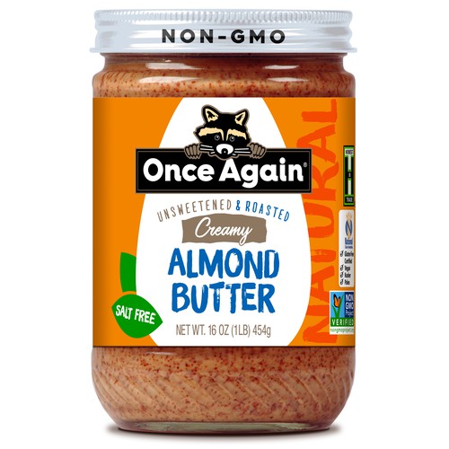 Unsweetened and Salt Free Creamy Roasted Almond Butter