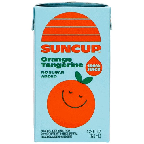 SunCup 100% Orange Tangerine Shelf Stable Juice Box, 40/4.23oz