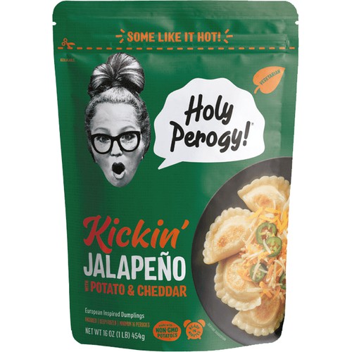 Kickin' Jalapeno, Holy Perogy! Potato and fried onion perogies 16oz