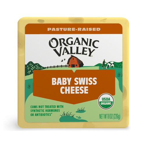 Organic Baby Swiss Cheese Block, 8oz