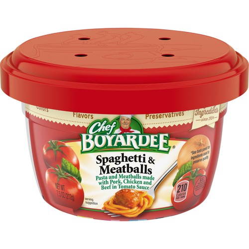 Chef BOYARDEE Mini Spaghetti and Meatballs Microwave Bowl, 7.5oz