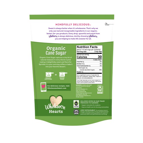 Organic Sugar 12/32 oz