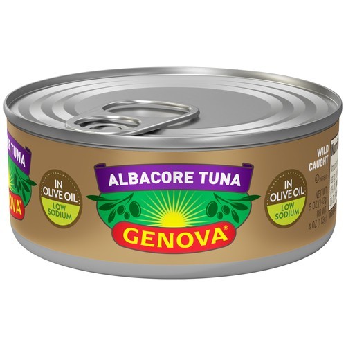 Genova Solid White Tuna in Olive Oil Low Sodium 12/5oz