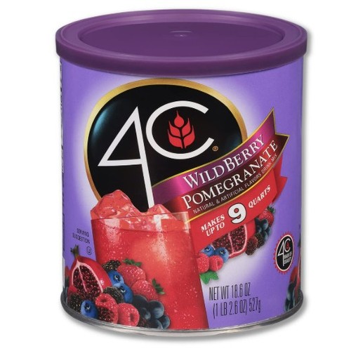 4C WILD BERRY/POMEGRANATE 9QT DRINK MIX