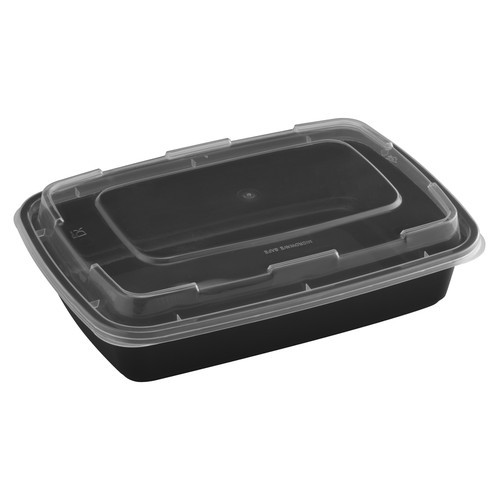 32oz Rectangular Microwaveable Container with Lid, 150 sets