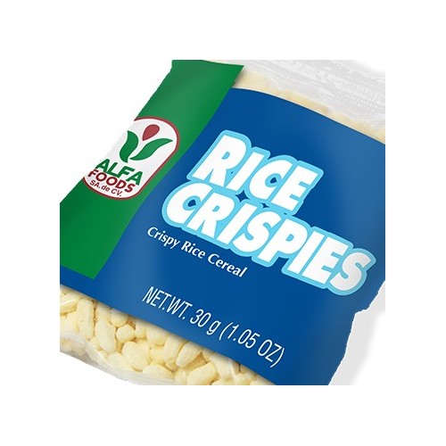 1.05oz Alfa Foods Rice Crispies Cereal Bags 300 per case