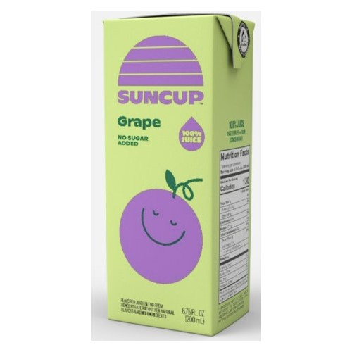 SunCup Grape 100%  Shelf Stable Juice Box, 40/6.75oz