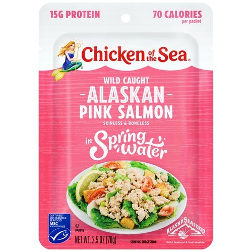 COS Pink Salmon, Skinless & Boneless Pouch 12/2.5oz