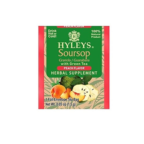 25 Ct Hyleys Soursop With Green Tea - Peach Flavor