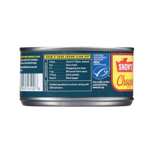 Snow's Wild Caught Chopped Clams, 6.5 oz (Pack of 12)