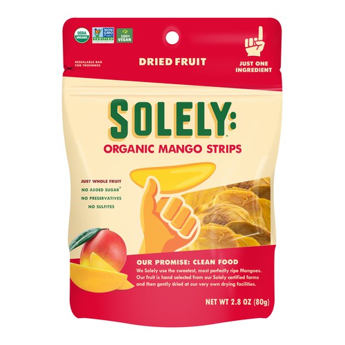 Organic Dried Fruit, Mango Strips