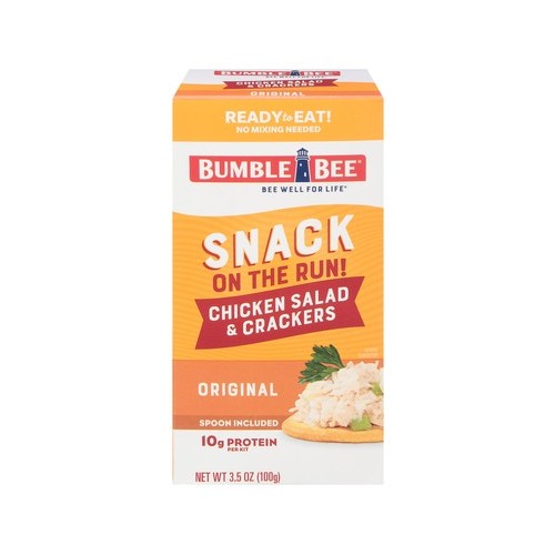 Bumble Bee Snack on the Run Chicken Salad with Crackers Kit - Ready to Eat, Spoon Included, 3.5 oz (Pack of 12)