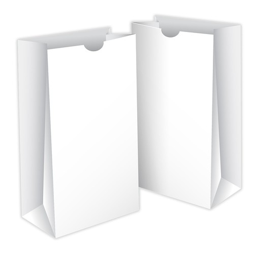 6# White & Kraft Bags, 500ct