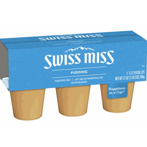 Swiss Miss Butterscotch Pudding Cups, 8/6/3.5oz Refrigerated