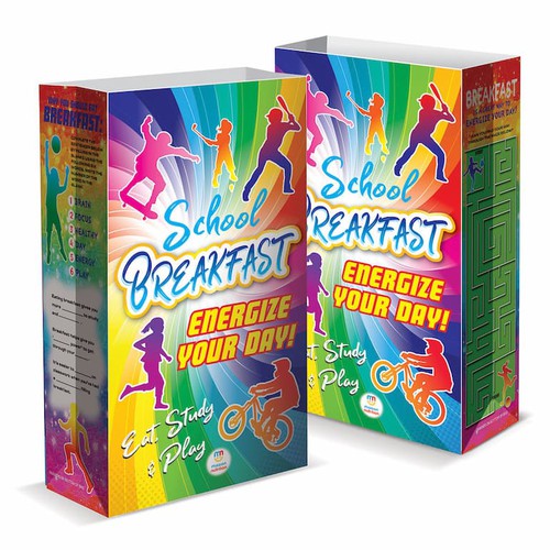 Super Sack Paper Bags - Energize Your Day with School Breakfast!, 250ct