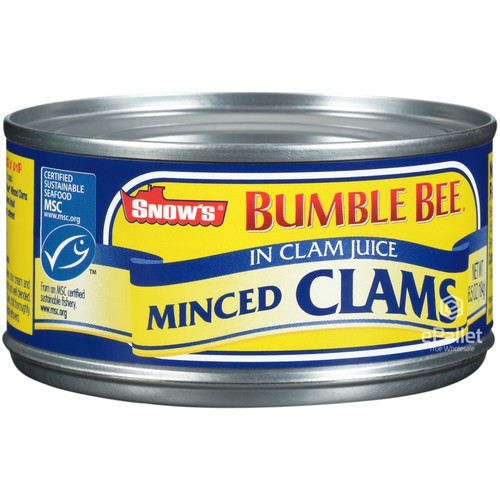 Snows Minced Clams in Clam Juice 12/6.50oz