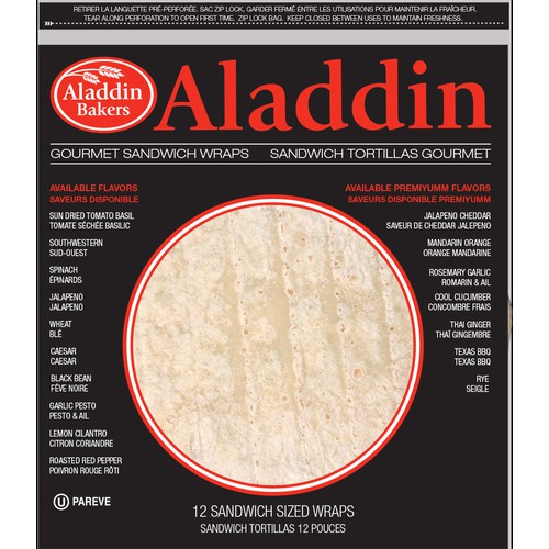 Tortilla/Wraps GRILLED Plain 10" Aladdin Brand