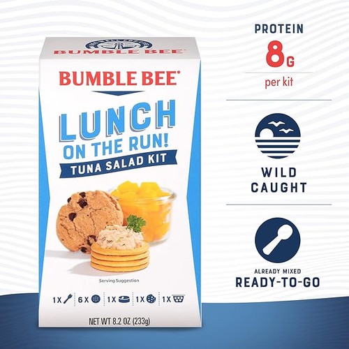 Bumble Bee Lunch on the Run! Tuna Salad - Complete Lunch Kit, 8.2 oz (Pack of 4)