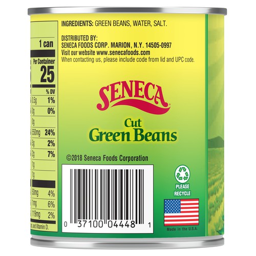 Seneca Cut Green Beans, Pull Top Can (EZO)