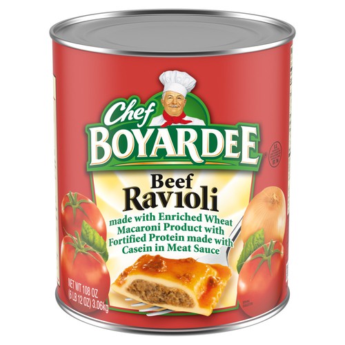 Chef BOYARDEE CN Beef Ravioli, #10 Can