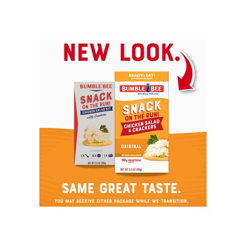 Bumble Bee Snack on the Run Chicken Salad with Crackers Kit - Ready to Eat, Spoon Included, 3.5 oz (Pack of 12)