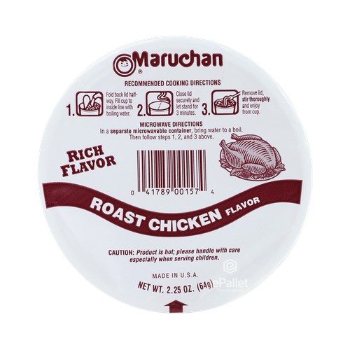 Maruchan Instant Roast Chicken Flavor Ramen Noodle Soup 2.25 oz. Cup