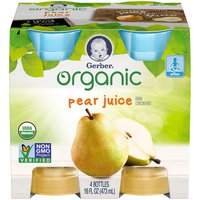 GERBER ORGANIC JUICE Gerber Organic Pear Juice 4 fl. oz. Bottle (Pack