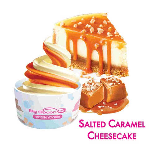 Salted Caramel Cheesecake Swirl Frozen Yogurt Cups