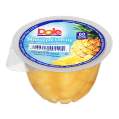 Pineapple Tidbits In Juice Cup 36/4 oz