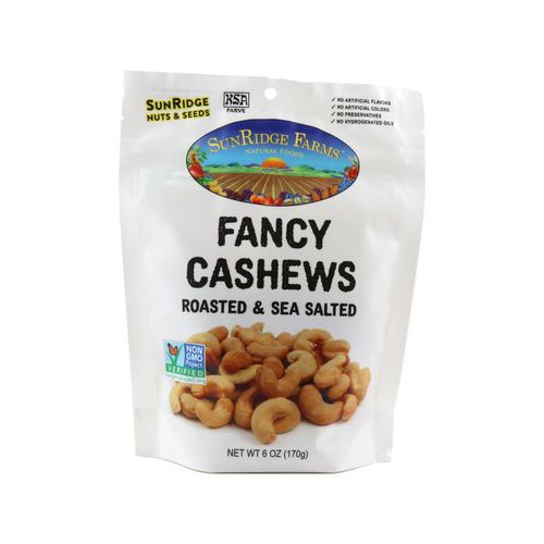 Cashews, Fancy Whole Oil Roasted & Salted NonGMO Verified