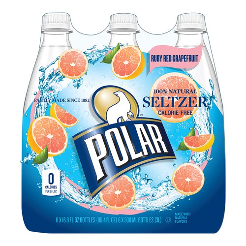 Polar Seltzer Ruby Red Grapefruit 16.9 oz