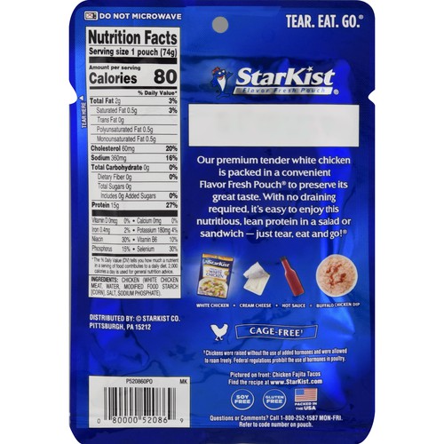 StarKist® Premium White Chicken - 2.6 oz Pouch