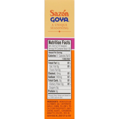 Goya Sazon with Coriander & Annatto Seasoning 3.52 oz