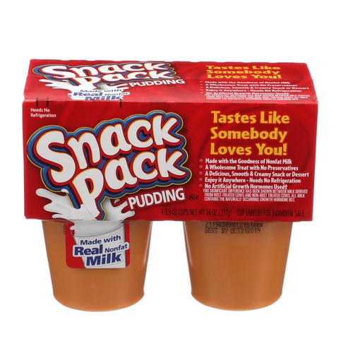 Snack Pack Butterscotch Pudding, 12/4/3.5oz