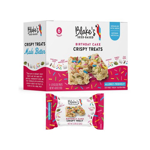 Blake's Seed Based Birthday Cake Crispy Treat Bar
