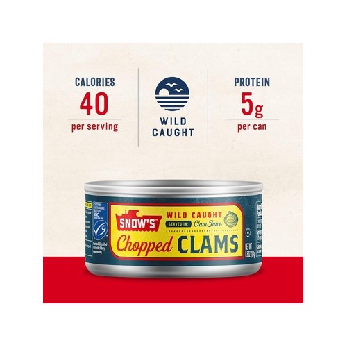 Snow's Wild Caught Chopped Clams, 6.5 oz (Pack of 12)