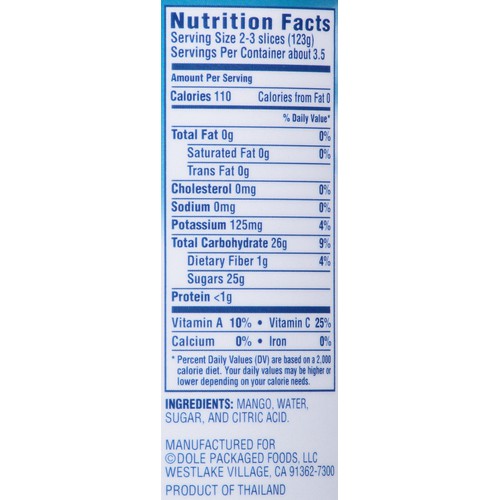 Dole Canned Fruit Nutrition Facts | Besto Blog