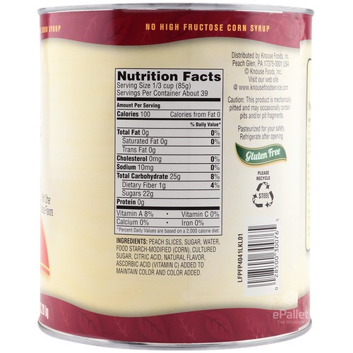 Premium Peach Fruit Filling or Topping