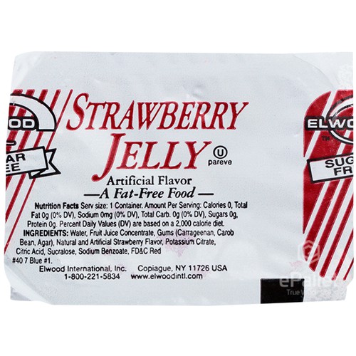 Sugar Free Strawberry Jelly Packet 10 g